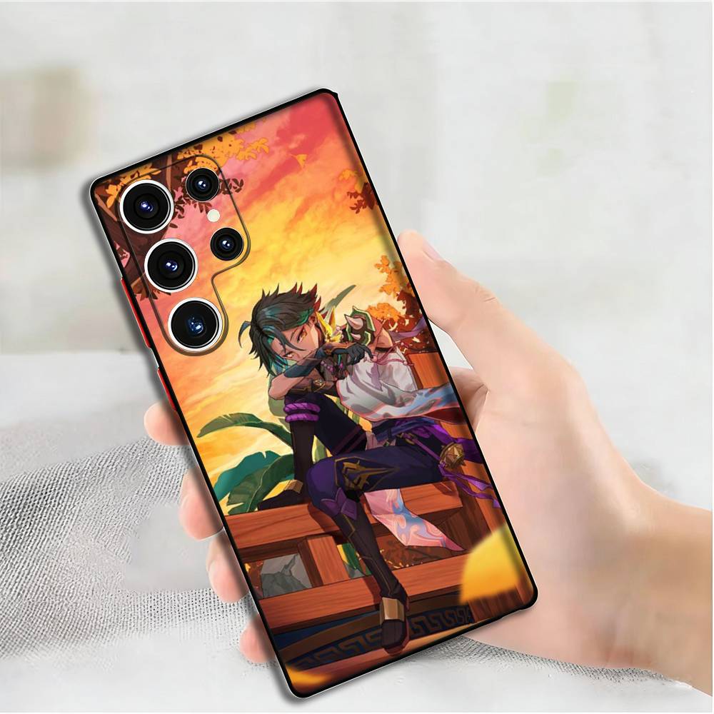 Игровая Фигурка Сяо Чехол для Телефона Для Samsung S24,25,23,22,21,20 Plus Ultra 5G Lite Ударопрочный Чехол