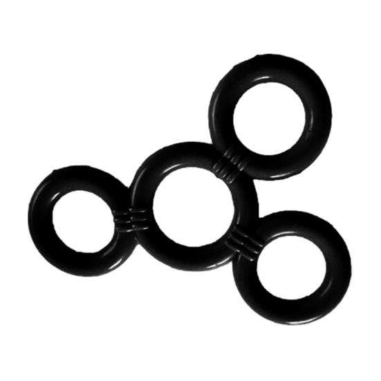 Silicone Cock Scrotum Ring Male Sex Toy Connected 4 Rings Men Ball Spreader Testicle Divider for Lasting Erection Couple