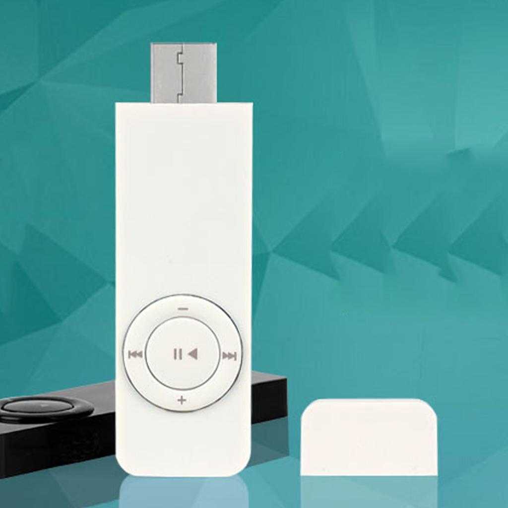 USB MP3-плеер с возможностью подзарядки карт памяти, портативный карманный музыкальный плеер для дома и путешествий, белый