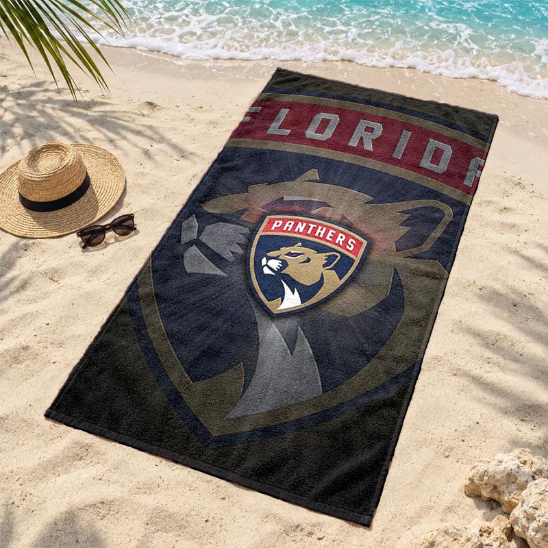 Florida Panthers Microfiber Beach Towel Quick Dry Sand Free Lightweight Beach Towels for Travel Swimming Camping