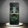Crocodile Animal For Samsung Galaxy Z Flip 6 5 4 3 5G Phone Case Black Hard Cover ZFlip 6 5 4 3 Shockproof Bumper Coque