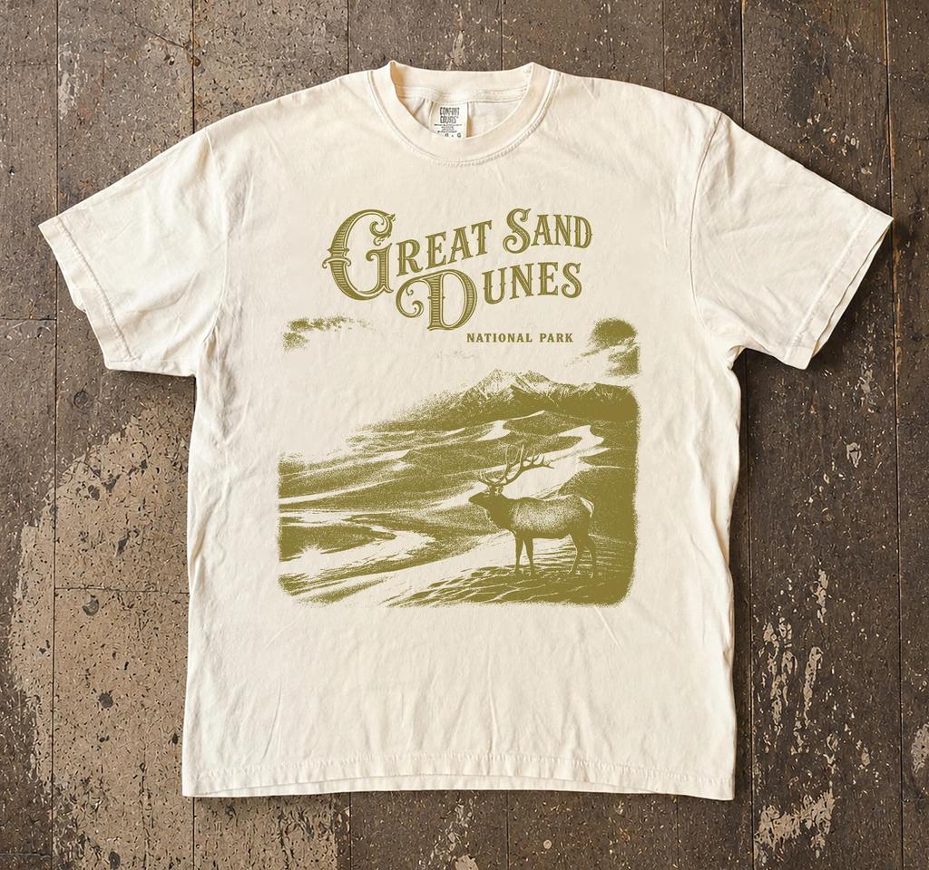 Sand Dunes National Park Shirt, Vintage Mountain Hiking Tee, Colorado Camping Adventure