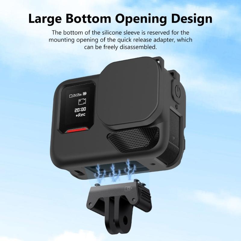 Silicone Case Featuring Precise Cut and Durability For 360 Action With Lens Cover