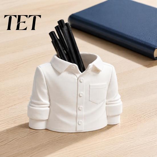 Durable PLA Pen Holder 3D Printed Shirt Shape Holder, Novelty Stationery Organizer, Cute Desk Accessories for Office Decorative Large Capacity