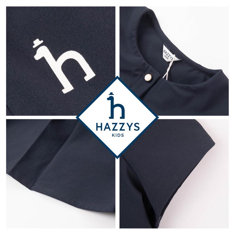 Плиссированное платье с коротким рукавом для девочек HAZZYS