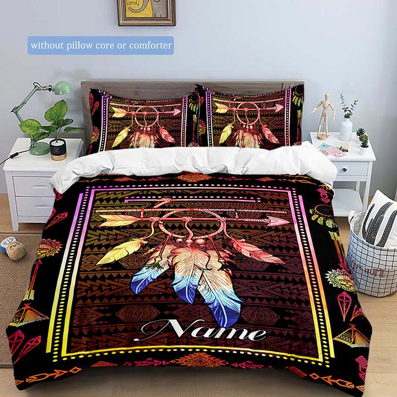 Dreamcatcher Customize Your Name Duvet Cover Softbedding Set For Bedroom Guest Room And Dorm Decoration Threepiece Set Includes 1 Duvet Cover 2