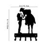 Wall Mounted Hook Up Romantic Couple Key Rack Hanger Metal Pendant Wall Art Home Hook for Wall Iron Art Coat Hanger Key Holder