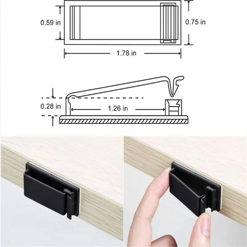10pcs Self Adhesive Cable Organizer Cable Management Clips Wire Clip Cord Holder for TV PC Ethernet Cable under Desk Home Office