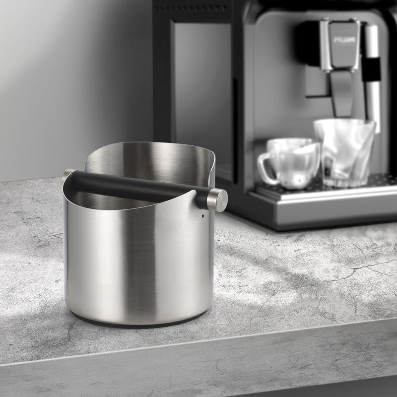 Нержавеющая сталь Ящик для кофе, контейнер для эспрессо, противоскользящие ведра для молотого кофе, инструмент, аксессуары для бариста, кофейная посуда