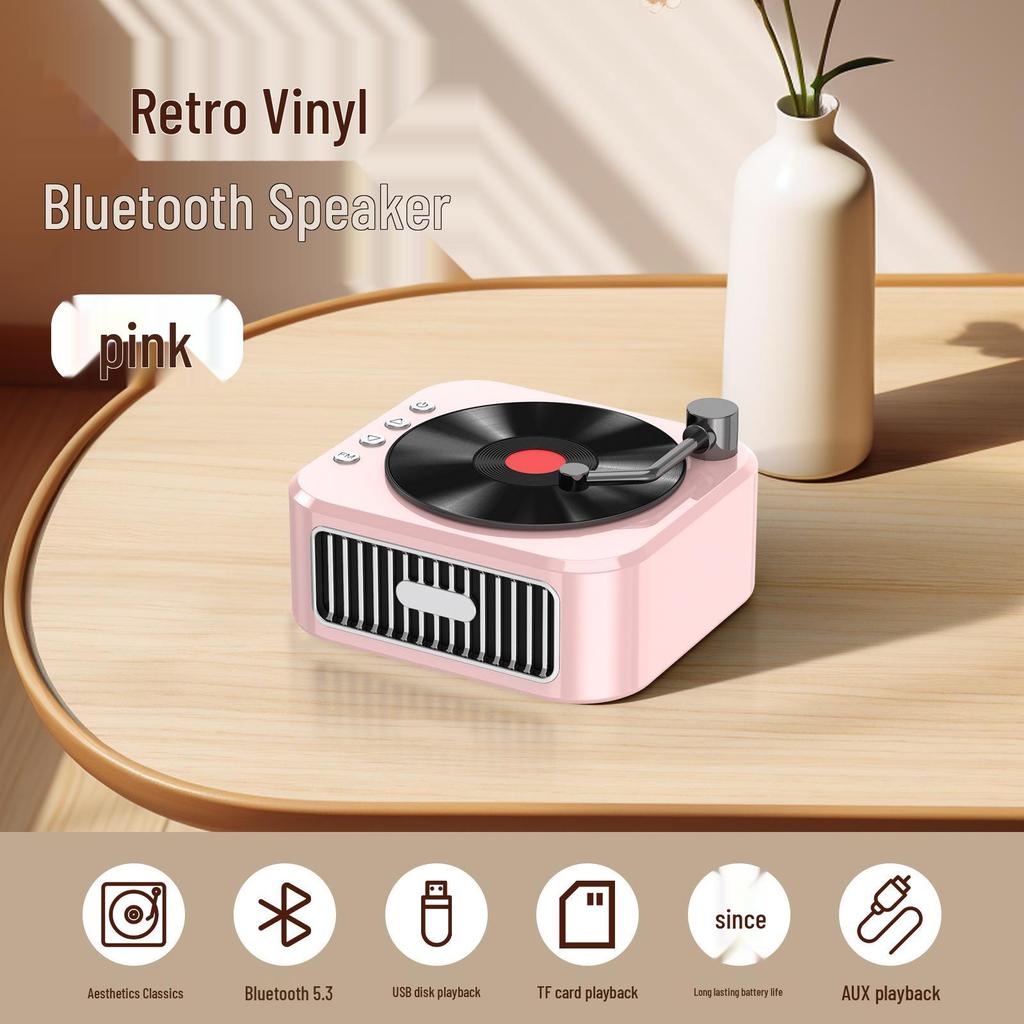 Беспроводная Bluetooth-колонка в стиле ретро с USB-портом и слотом для карт памяти — портативная мини-колонка для ноутбука и домашнего караоке.