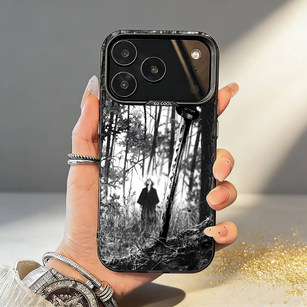 Vagabond M-Miyamoto M-Musashi Phone Case For iPhone17 16 15 14 13 12 Pro Max Grey Black Matte Laser Metallic Aurora Funda