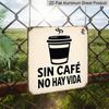 2D Flat, 1pc Metal Sign- Spanish Style Cafe Decoration- No Electricity Required- Kitchen, Office, Cafe Decoration- Enthusiast Gift- Durable Plaque