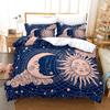 Sun And Moon Duvet Cover Set Black And White Colour Polyester Comforter Cover King Queen Full Size For Men Women Bedding Set