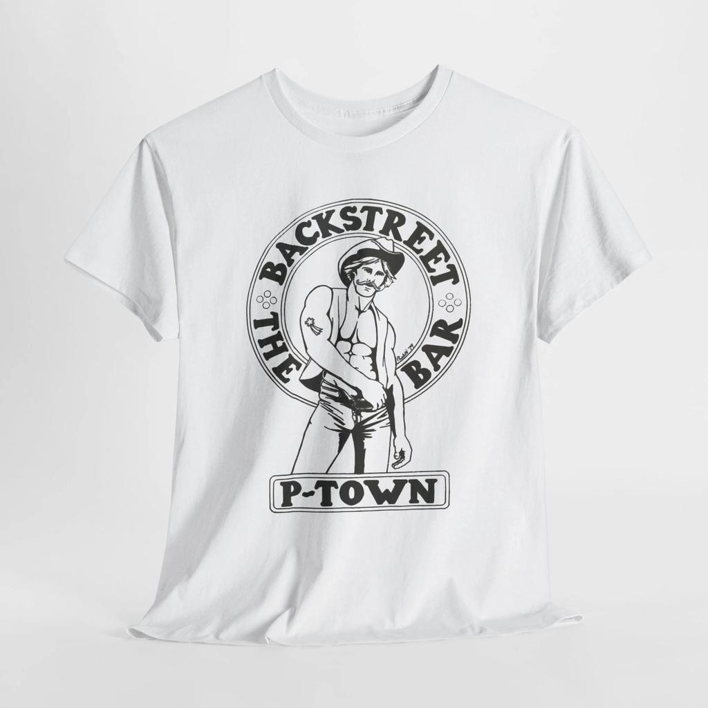LBGTQ+ The Backstreet Bar T-Shirt Provincetown MA Gildan Unisex Heavy Cotton Tee