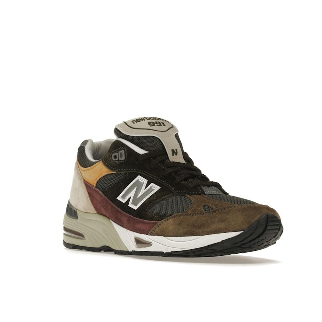 New Balance 991 Made in England Ненасыщенные мужские кроссовки Зелено-оливково-бордовый M991GYB