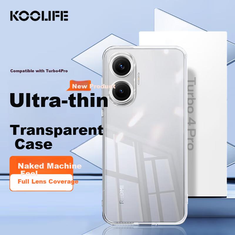 Redmi Turbo 4 Pro Phone Case, Phone Cover, Full Lens Protection, Transparent Soft Case, Fingerprint-Resistant Outer Back Cover