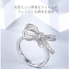 Jeulia Silver Bowknot Ring with Diamond and CZ Sparkling and Perfect for and Fashion Women's Engagement, Cute, Birthdays, Parties,