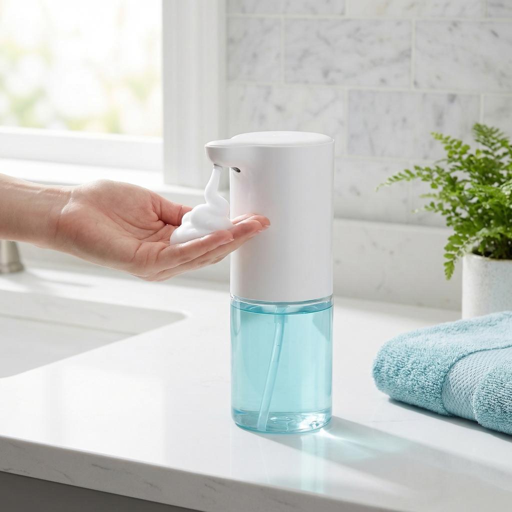 Electric Soap Dispenser Bathroom Soap Dispenser Set Dish Soap Dispenser Lockable Soap Dispenser Easy to Install & Carry