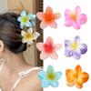 Flower Shape Hair Claw Candy Color Hair Clip Shower Back Head Hair Claw Decorative Hair Fixing Accessory
