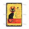 Металлическая пластина Artisian Black Cat, винтажная декоративная жестяная вывеска на Хэллоуин, Салем, святилище, декор для стен, гараж, бар, паб, клуб, кухня, дом
