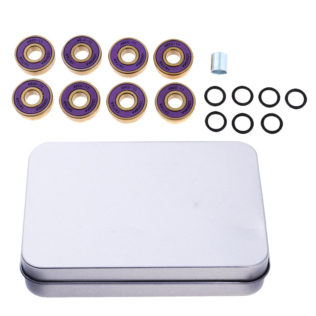 High Strength Titanium Skate Board Bearings Durable Low Friction Easy Install Scooter Quad Skate Alloy Hub Wheels