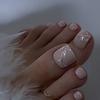 Summer Style Whitening Toe Nail Art Tips with Removable Light Therapy Patches