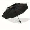 1pc Cat Laundry Automatic Open/Close, Foldable Compact Umbrella with 8-Rib Shaft, Perfect Gift For Men And Women, Casual Style, Vibrant Moti