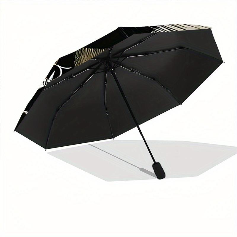 1pc Cat Laundry Automatic Open/Close, Foldable Compact Umbrella with 8-Rib Shaft, Perfect Gift For Men And Women, Casual Style, Vibrant Moti