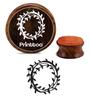 Printtoo Craft Textile Leaf Wreath Round Wooden Rubber Stamp Block Scrap-booking-2
