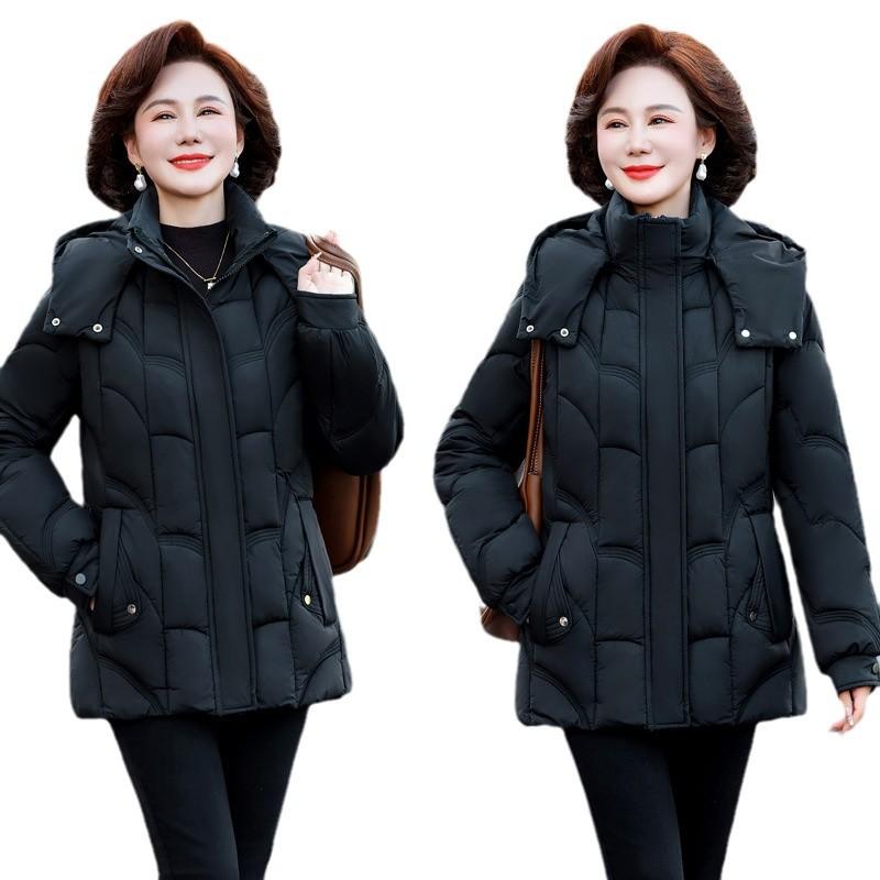 2025 Winter Down Cotton Jacket Thickened Cropped Padded Jacket Women's Autumn and Winter Warm Cotton Jacket