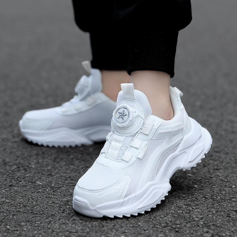 Детские трендовые удобные кроссовки для бега на мягкой подошве, студенческие модные повседневные дышащие спортивные кроссовки для мальчиков и девочек