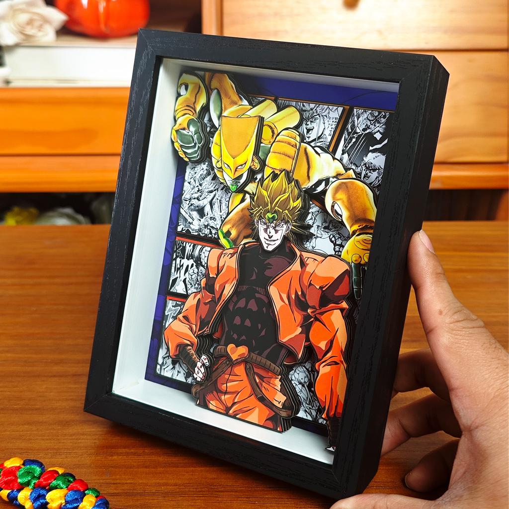 Классическое аниме JoJo's Bizarre Adventure 3D Декоративная картина Мультяшная фигурка Ручная работа Декоративная фоторамка Настольное украшение