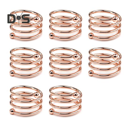 8 шт. колец для салфеток, круглые металлические держатели для салфеток, пружинный дизайн, многоразовые кольца для салфеток для сервировки стола, свадьбы, ужина, вечеринки