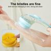 Pet Bath Brush Soft Silicone Brush Head Suspension Hole Design Dog Cat Shedding Brush Ergonomic Handle Dog Comb