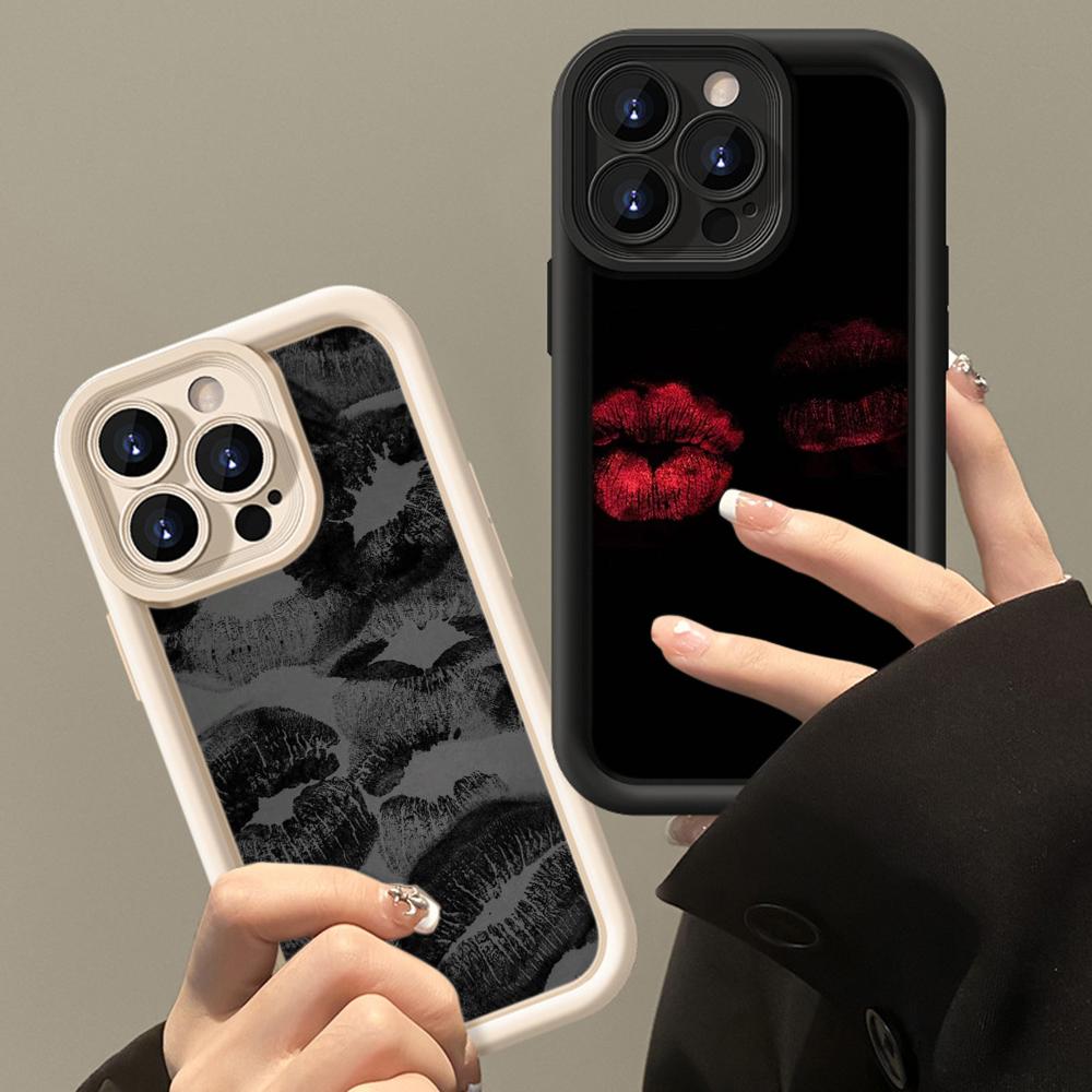 LZ22 Lips Kiss Digital Design силиконовый чехол для телефона Xiaomi 11 Lite 5G 14T Redmi 14C 13C A3 Note 12 11 9 10 13 Pro Plus противоударный задний чехол