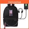 Kpop Bangtan Bts Мальчик USB Рюкзак Повседневный Школьная сумка Сумка для ноутбука Рюкзак Путешествия