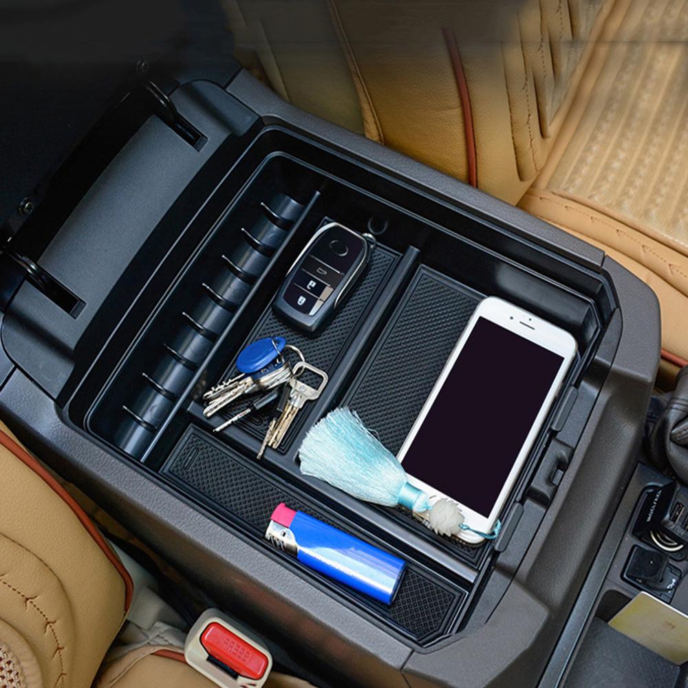 Car Center Console Storage Box Organizer Armrest Storage Box For Toyota Land Cruiser Prado 120 FJ120 ABS Stowing Tidying