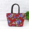 Large Capacity Floral Tote Bag Oxford Cloth Rose Mommy Bag Portable Canvas Lunch Bag  Shopping