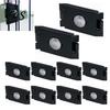 Stainless Steel Panel Fastener 10Pcs Gridwall Connectors, Heavy Duty Grid Wall Durable Fence Clips, Black Joining Clips for Wire Panels Metal