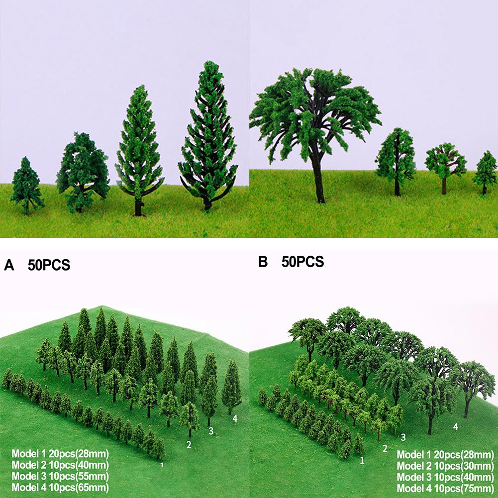 50pcs Trees Model DIY Green High Quality Landscape