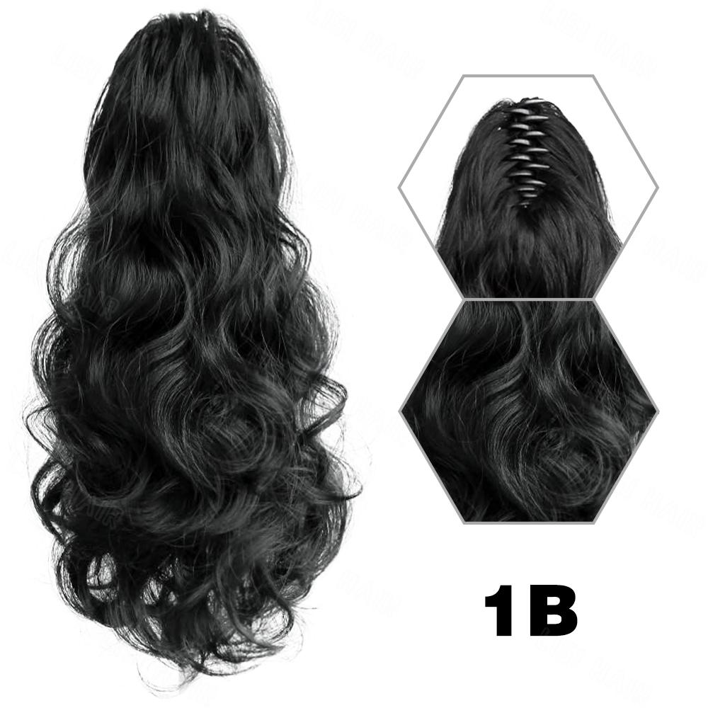 LISI HAIR Синтетический длинный коготь, волнистая волна, вьющийся хвостик, наращивание парика, мягкий шиньон для женской одежды