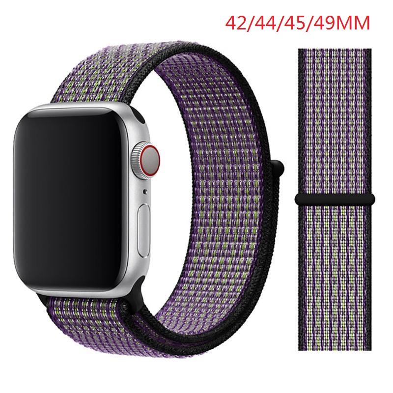 Nylon Band For Apple Watch Series Watch 9 8 / Ultra 2 7 6 SE 5/4/2/1 38 42MM Replacement Strap Loop for Iwatch Series 3 40/41/44 /45MM/49MM