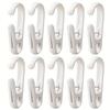 10pcs Multi-Purpose Clothes Clip Hook,Strong Plastic Clothes Hanger, Beach Towel Clips,Chair Clips,Towel Rack Clips,for Clothing