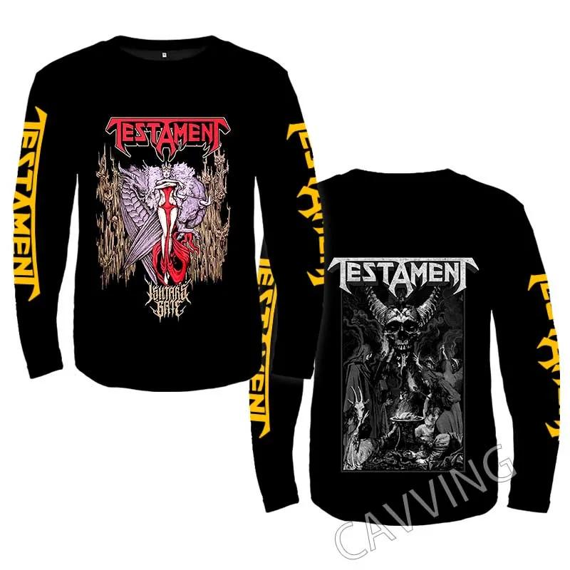 Новая модная толстовка с принтом Testament Band Rock, с круглым вырезом, готический топ, одежда Harajuku из хлопка, унисекс, мужская одежда J2