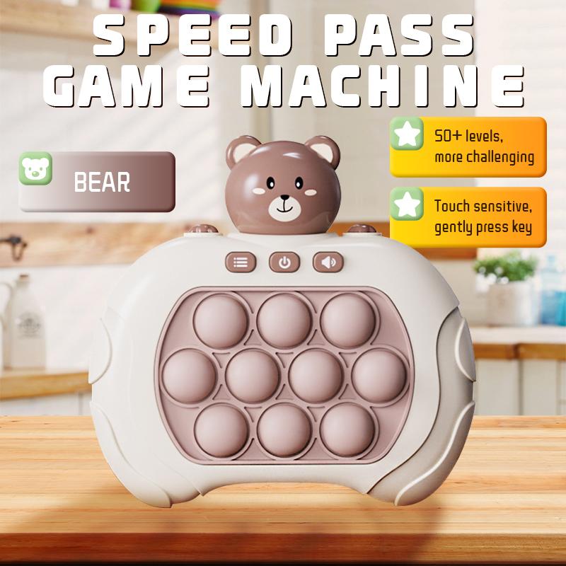 Электронный Quick Push Bubble Game Handle Toys Pop Up Light Fidget Fun Puzzle Антистрессовый игровой автомат Игрушки Подарки для детей и взрослых