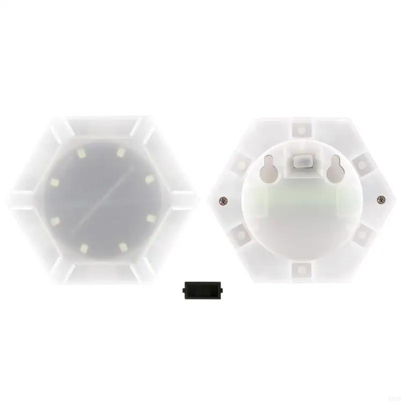 6 шт. Солнечные уличные настенные светильники Соединяемые водонепроницаемые шестигранные светильники для украшения сада Атмосферное освещение
