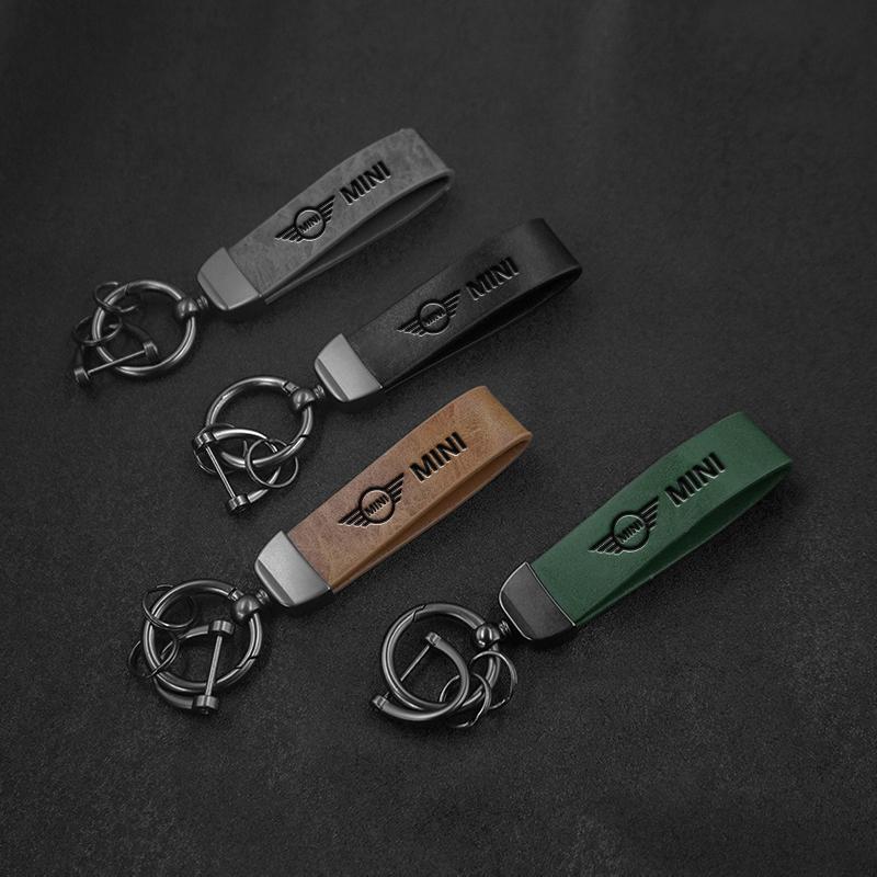 Zinc Alloy Leather Keychain Ring Decorative Pendant For Mini Cooper One JCW F54 F55 F56 F57 F60 R50 R52 R53 R55 R5 Accessories qclyn77
