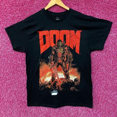 Doom Eternal Doom Slayer Обложка Ретро-игра Футболка