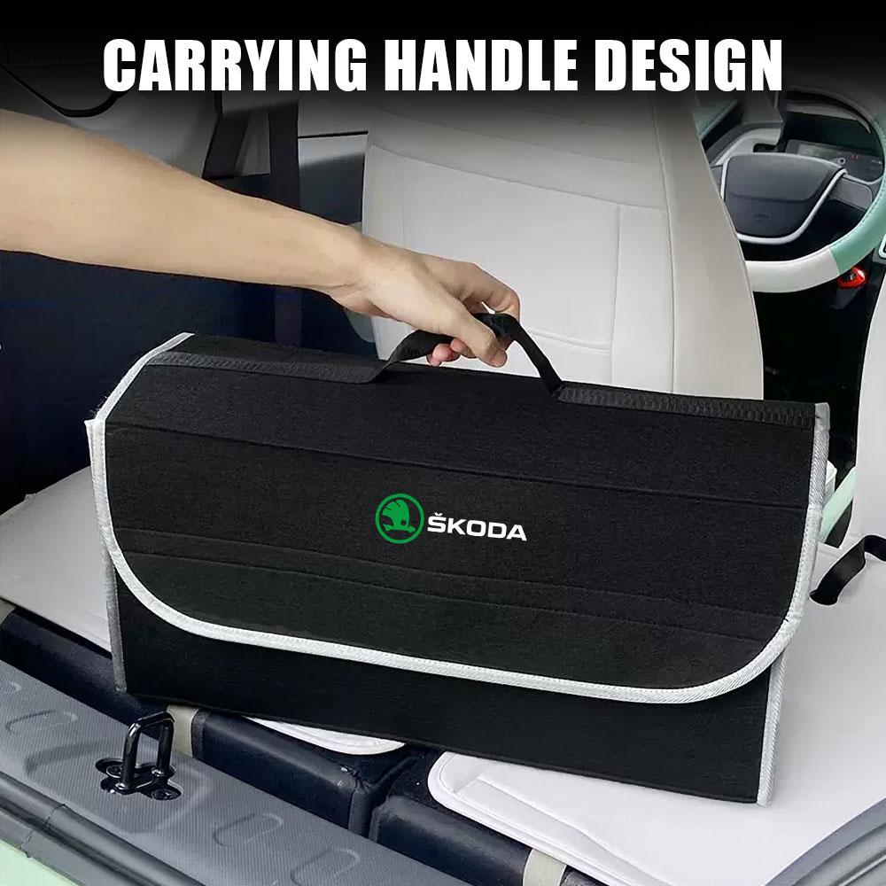 Car Trunk Storage Box Tool Case Organiser Bag Accessories For Skoda S Fabia Rapid Superb Octavia A5 a7 2 Kodiaq Scala VRS VII ulvc23