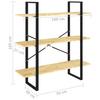 Bookshelf 3 Shelves 100 x 30 x 105 cm Solid Pine Wood